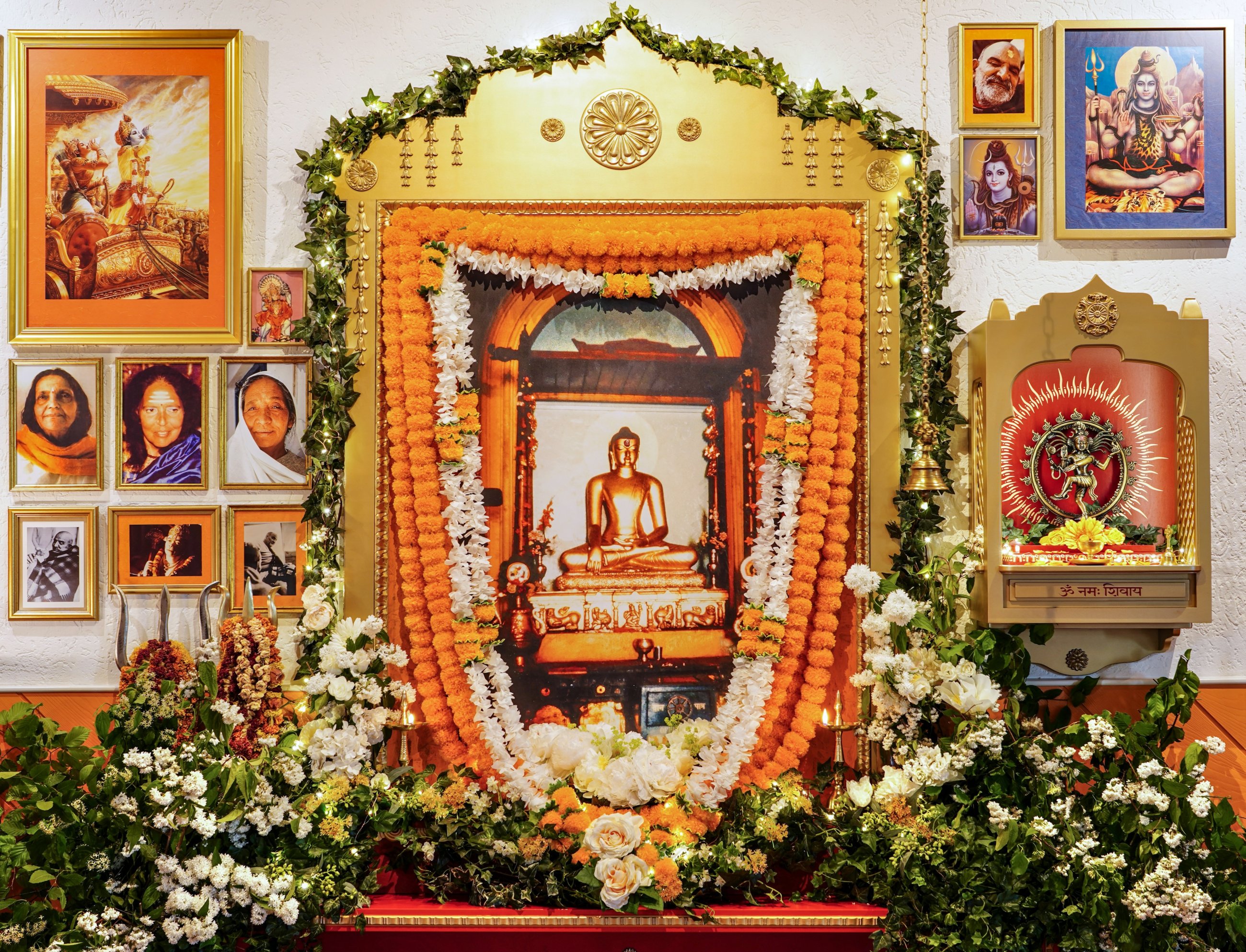 Festive puja in honor of Lord Buddha